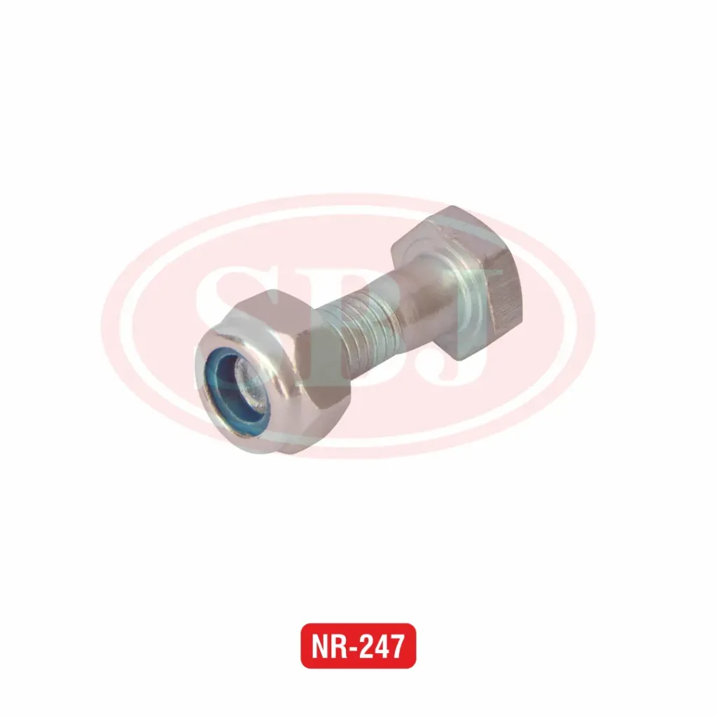 [NR247] BLADE BOLT WITH NYLOCK NUT & S/WASHER (ZINC,BOX PACK)  12X35(19NO)   