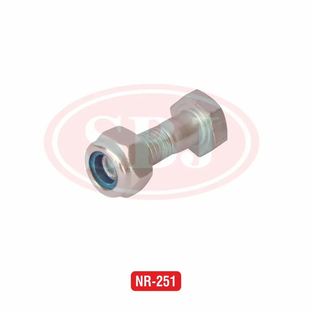 ROTAVATOR BOLT WITH NYLOCK NUT (ZINC,BOX PACK)  10X35   