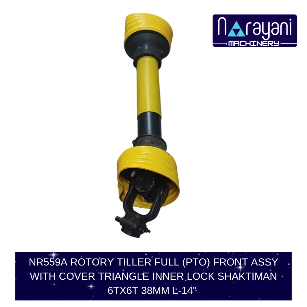ROTORY TILLER FULL (PTO) FRONT ASSY WITH COVER TRIANGLE INNER LOCK SHAKTIMAN 6TX6T 38MM L-14" 