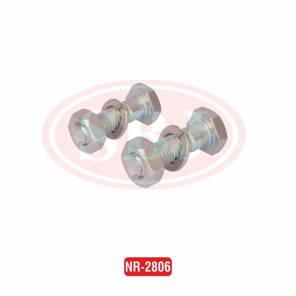 [NR2806] BLADE BOLT WITH N/NUT (BLACK,BOX PACK)  7/16X1.5"   